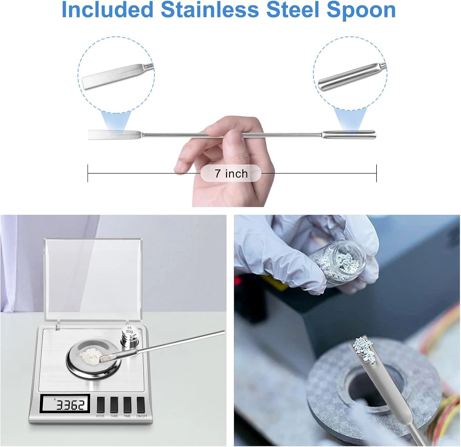 50 grams x 0.001 grams, High Accuracy Digital Milligram Jewelry Scale, Heavy Duty, Jewelry Includes Calibration Weights
