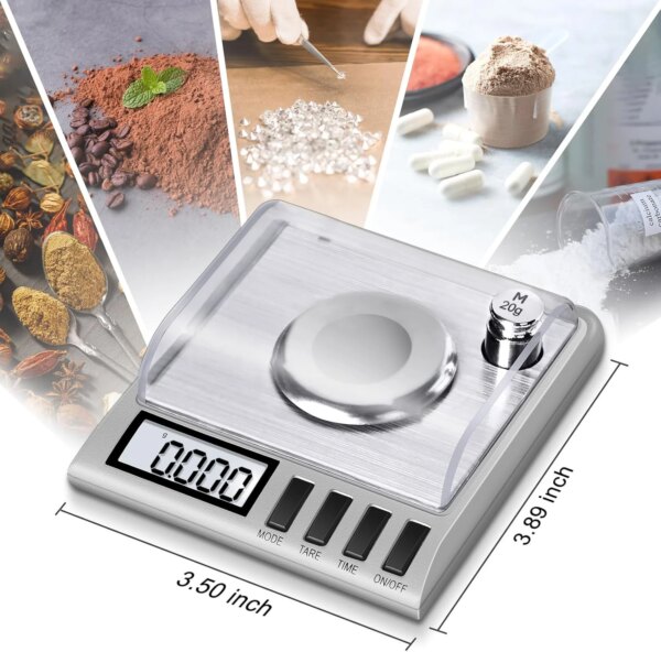 50 grams x 0.001 grams, High Accuracy Digital Milligram Jewelry Scale, Heavy Duty, Jewelry Includes Calibration Weights - Image 6