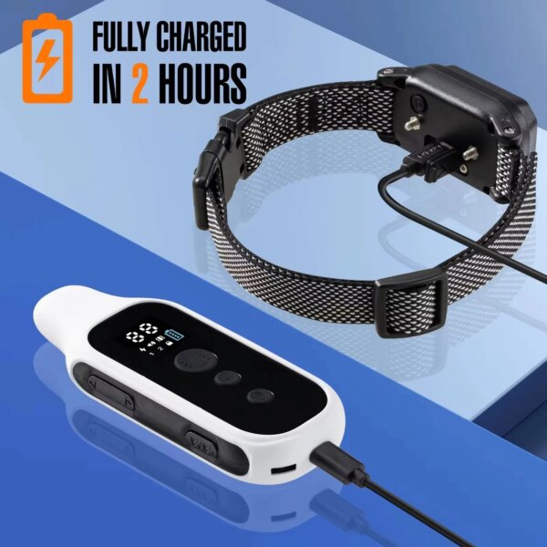 800m Digital Dog Training Collar Waterproof Rechargeable Remote Control Pet with LCD Display for All Size Shock Vibration Sound - Image 4