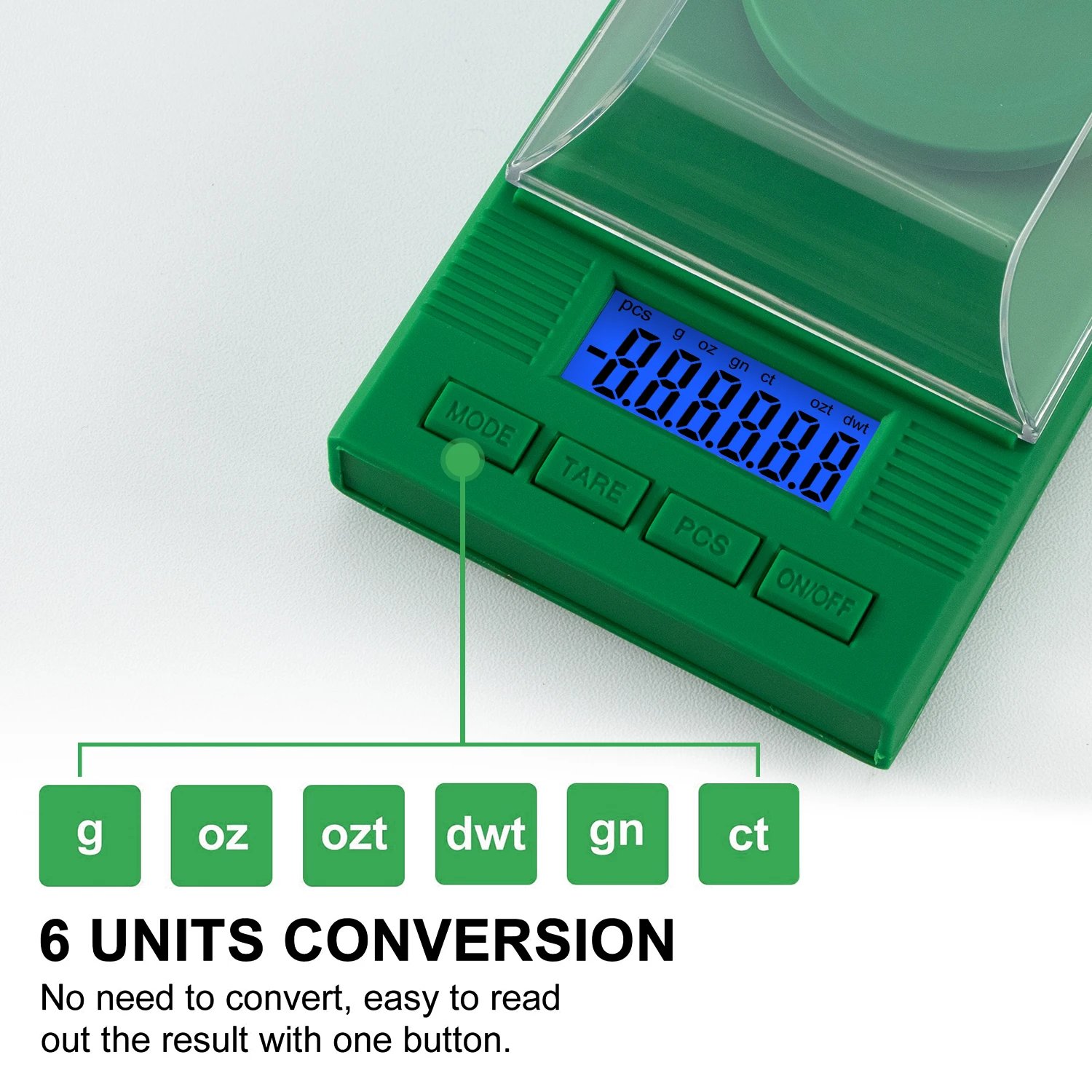 Milligram Scale 50g/ 0.001g, Portable mg Scale with LCD Backlit, Tare, Digital Jewelry Scale, Microgram Scale Reloading