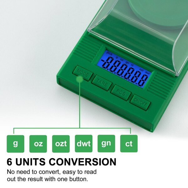 Milligram Scale 50g/ 0.001g, Portable mg Scale with LCD Backlit, Tare, Digital Jewelry Scale, Microgram Scale Reloading - Image 2