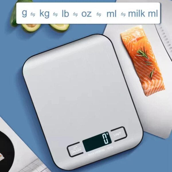 Digital Kitchen Scale LED Display 5kg/1g Stainless Steel Panel Electronic Scales Home Jewelry Food Snacks Weighing Baking Tools - Image 2