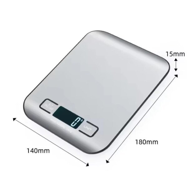 Digital Kitchen Scale LED Display 5kg/1g Stainless Steel Panel Electronic Scales Home Jewelry Food Snacks Weighing Baking Tools - Image 6