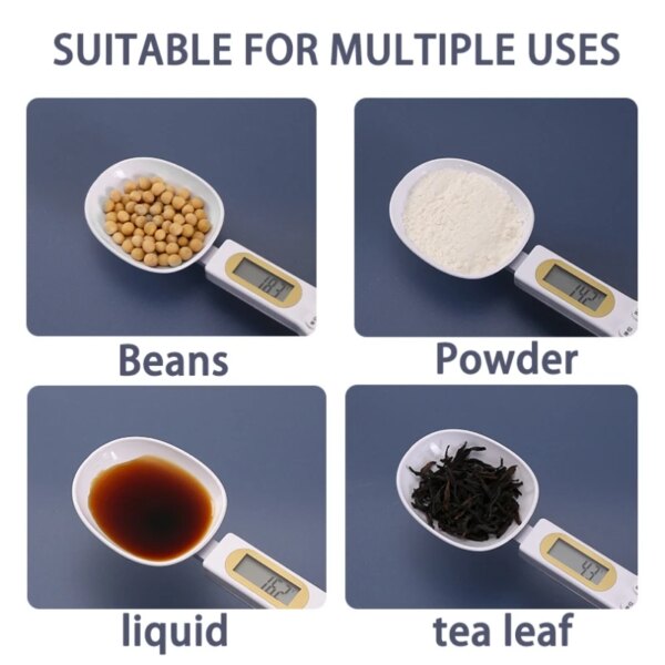 Weighing Spoon Scale Home Kitchen Tool Electronic Measuring Coffee Food Flour Powder Baking LCD Digital Measurement adjustable - Image 4
