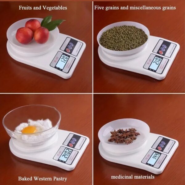 New 5kg/7kg/10kg Electronic Food Scale for Cooking Baking Weighing Measuring Scale Display Digital Kitchen Scale 1g High Precise - Image 6