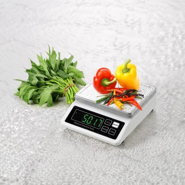 Rechargeable Kitchen Scale IP67 Full Waterproof 0.1g/1g High Precision Stainless Steel Electronic Scales with Counting Function - Image 6