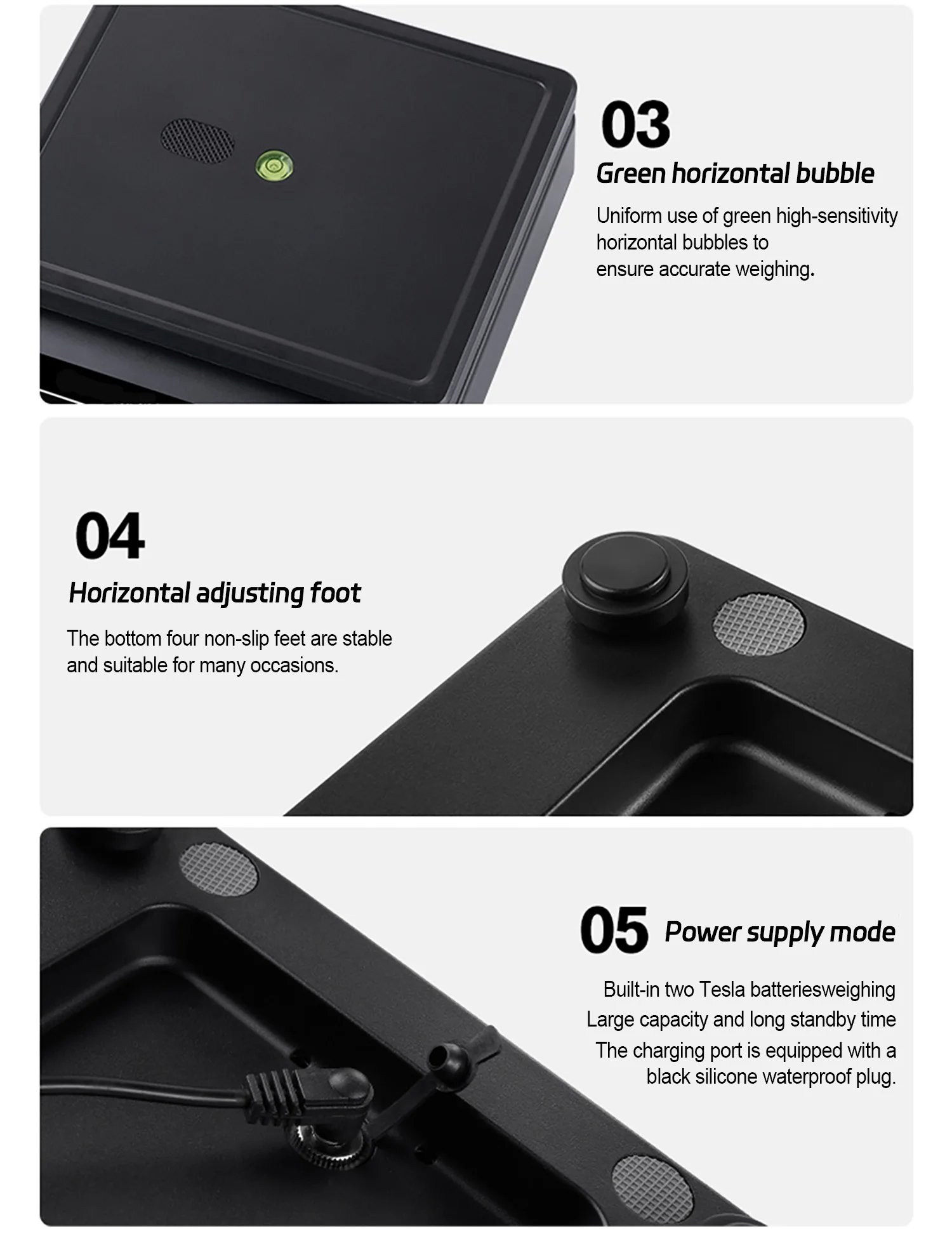 Rechargeable Kitchen Scale IP67 Full Waterproof 0.1g/1g High Precision Stainless Steel Electronic Scales with Counting Function Rechargeable Kitchen Scale IP67 Full Waterproof 0.1g/1g High Precision Stainless Steel Electronic Scales with Counting Function