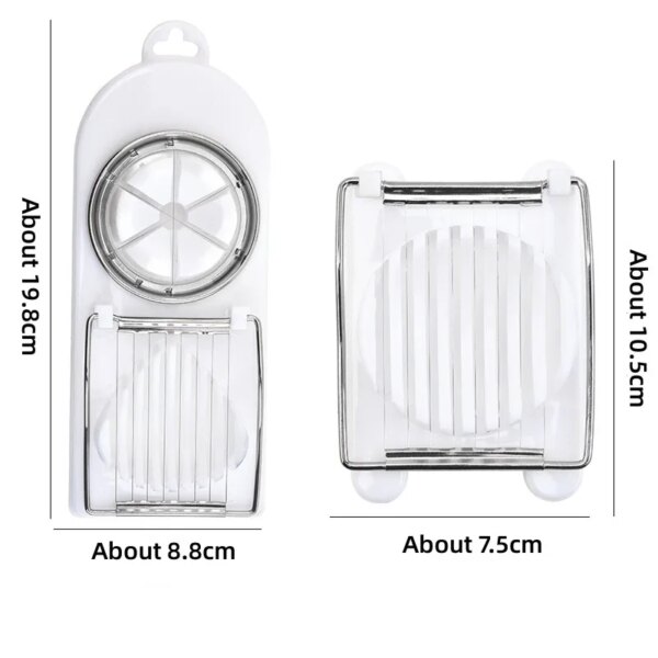 Multifunctional Egg Cutter Stainless Steel Egg Slicer Sectioner Cutter Mold Flower-Shape Luncheon Meat Cutter Kitchen Gadgets - Image 6