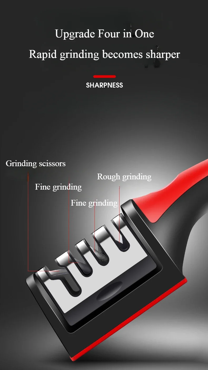 3/4 Segment Knife Sharpener Three-stage Cutting Knife Kitchen Multifunctional Handheld Fast Sharpening Stone Kitchen Supplies 3/4 Segment Knife Sharpener Three-stage Cutting Knife Kitchen Multifunctional Handheld Fast Sharpening Stone Kitchen Supplies