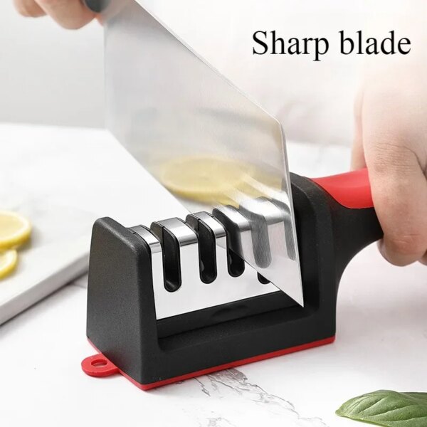 3/4 Segment Knife Sharpener Three-stage Cutting Knife Kitchen Multifunctional Handheld Fast Sharpening Stone  Kitchen Supplies - Image 3
