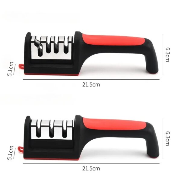 3/4 Segment Knife Sharpener Three-stage Cutting Knife Kitchen Multifunctional Handheld Fast Sharpening Stone  Kitchen Supplies - Image 6