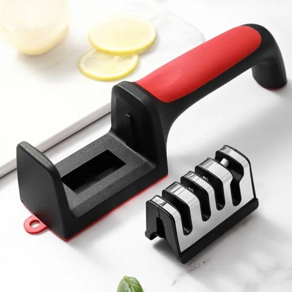 3/4 Segment Knife Sharpener Three-stage Cutting Knife Kitchen Multifunctional Handheld Fast Sharpening Stone  Kitchen Supplies - Image 2