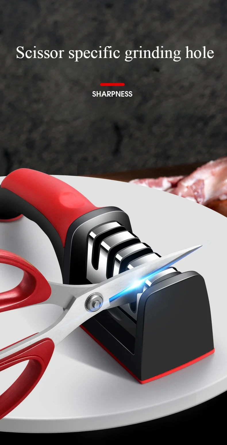 3/4 Segment Knife Sharpener Three-stage Cutting Knife Kitchen Multifunctional Handheld Fast Sharpening Stone Kitchen Supplies 3/4 Segment Knife Sharpener Three-stage Cutting Knife Kitchen Multifunctional Handheld Fast Sharpening Stone Kitchen Supplies