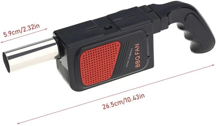 LMETJMA BBQ Air Blower Portable Handheld Electric BBQ Fan Outdoor Camping Barbecue Charcoal Grill Fan Fire Bellows Tool JT54