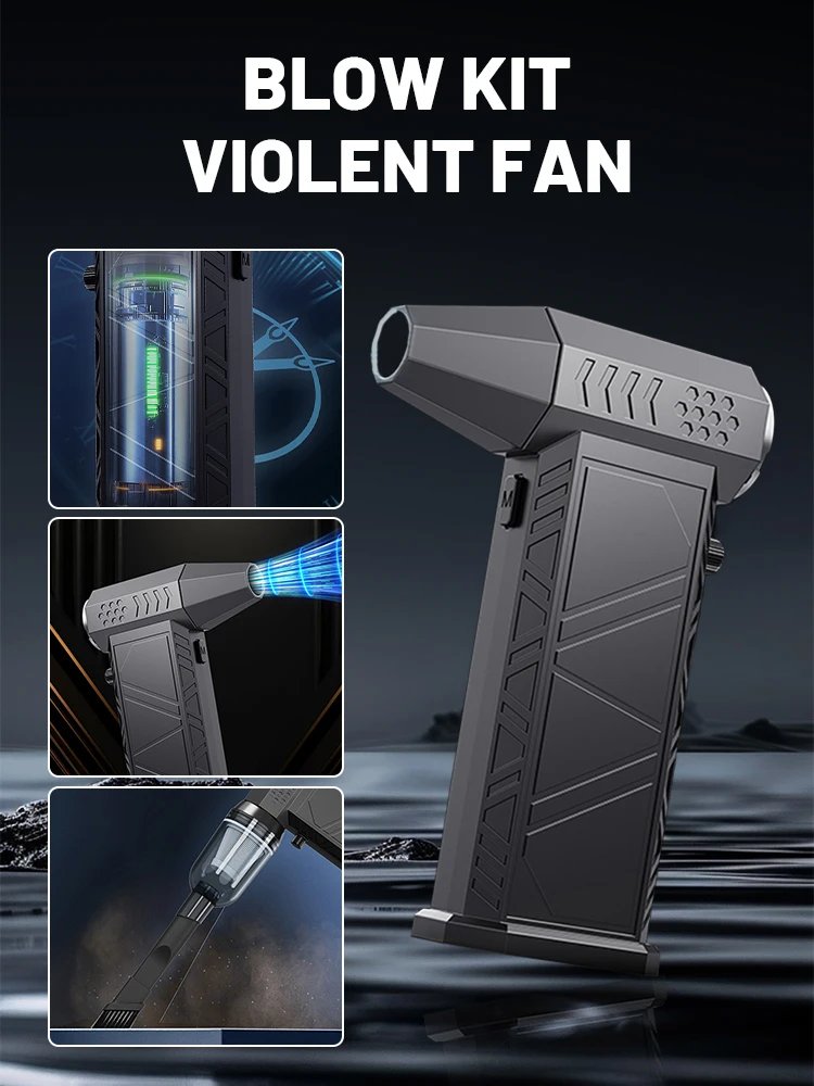 X9 Powerful Dust Blower 300000RPM Brushless Motor Outdoor Air Duster Blower Type-C Rechargeable Air Blower Cleaning PC Turbo Fan