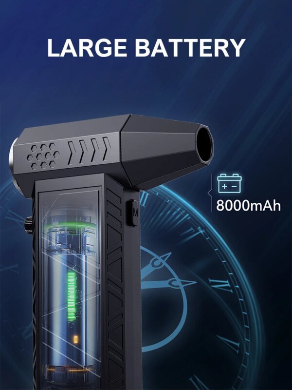 X9 Powerful Dust Blower 300000RPM Brushless Motor Outdoor Air Duster Blower Type-C Rechargeable Air Blower Cleaning PC Turbo Fan - Image 4
