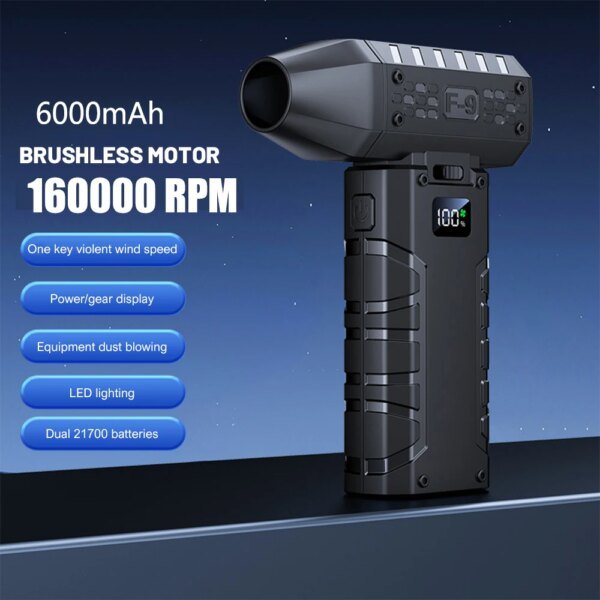 350000 RPM 8000mAh Pocket Dust Blower Mini Turbo Jet Fan Rechargeable 58m/s Turbo Violent Fan Powerful Blower for Cleaning - Image 5