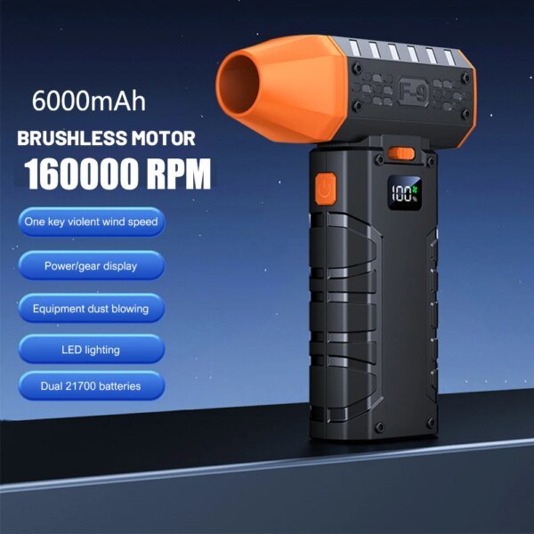 350000 RPM 8000mAh Pocket Dust Blower Mini Turbo Jet Fan Rechargeable 58m/s Turbo Violent Fan Powerful Blower for Cleaning - Image 6