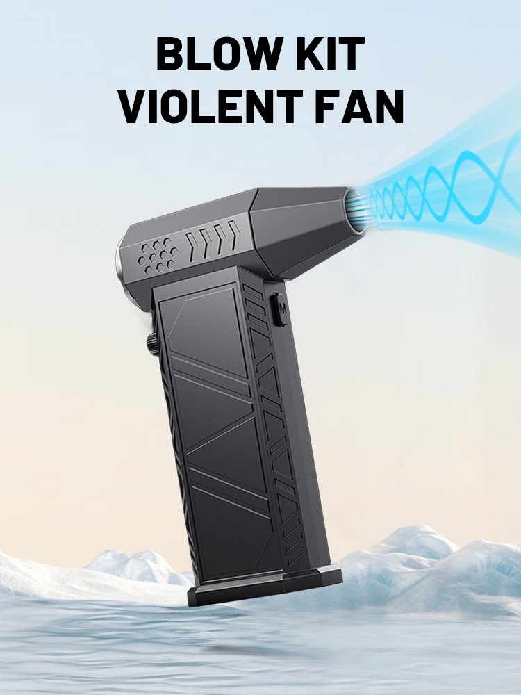 350000 RPM 8000mAh Pocket Dust Blower Mini Turbo Jet Fan Rechargeable 58m/s Turbo Violent Fan Powerful Blower for Cleaning