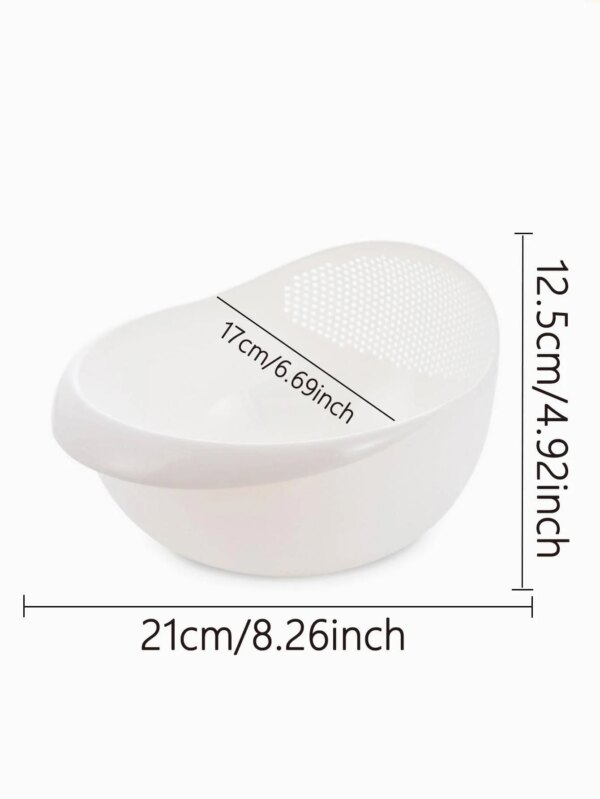 1PC- Colander Rice Bowl Drain Basket Fruit Bowl Washing Drain Basket with Handle Washing Basket Home Kitchen Organizer - Image 2