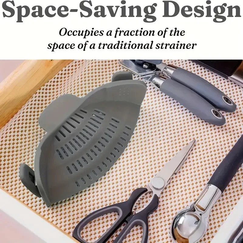 Universal Silicone Clip on Pan Pot Strainer Anti Spill Pasta Pot Strainer Food Grade Fruit Colander for Pasta Fruit Vegetable Universal Silicone Clip on Pan Pot Strainer Anti Spill Pasta Pot Strainer Food Grade Fruit Colander for Pasta Fruit Vegetable