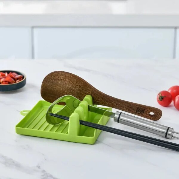 [Hot Sales] 1Pcspatula Rack Pot Lid Rack Shelves Counter Top Shovel Spoon Shelf Soup Spoon Pad Put Soup Spoon Chopsticks Holder - Image 2
