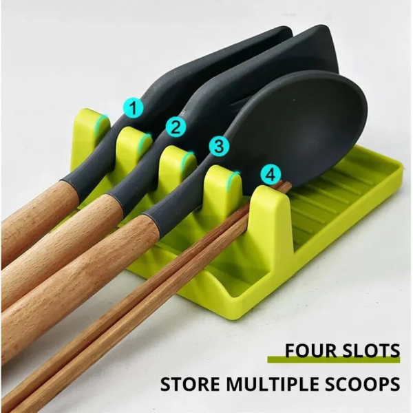 [Hot Sales] 1Pcspatula Rack Pot Lid Rack Shelves Counter Top Shovel Spoon Shelf Soup Spoon Pad Put Soup Spoon Chopsticks Holder - Image 3