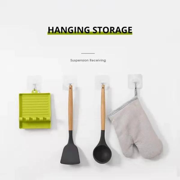 [Hot Sales] 1Pcspatula Rack Pot Lid Rack Shelves Counter Top Shovel Spoon Shelf Soup Spoon Pad Put Soup Spoon Chopsticks Holder - Image 4