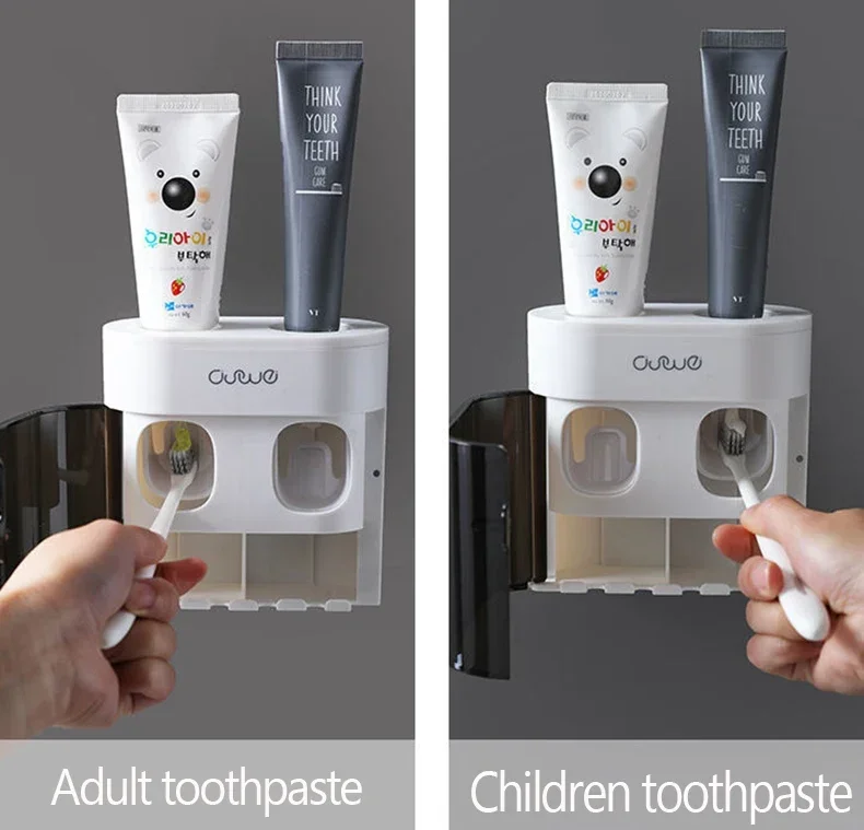 Wall Mounted Automatic Toothpaste Squeezer Toothpaste Dispenser Magnetic Toothbrush Holder Toothpaste Rack Bathroom Accessories Wall Mounted Automatic Toothpaste Squeezer Toothpaste Dispenser Magnetic Toothbrush Holder Toothpaste Rack Bathroom Accessories