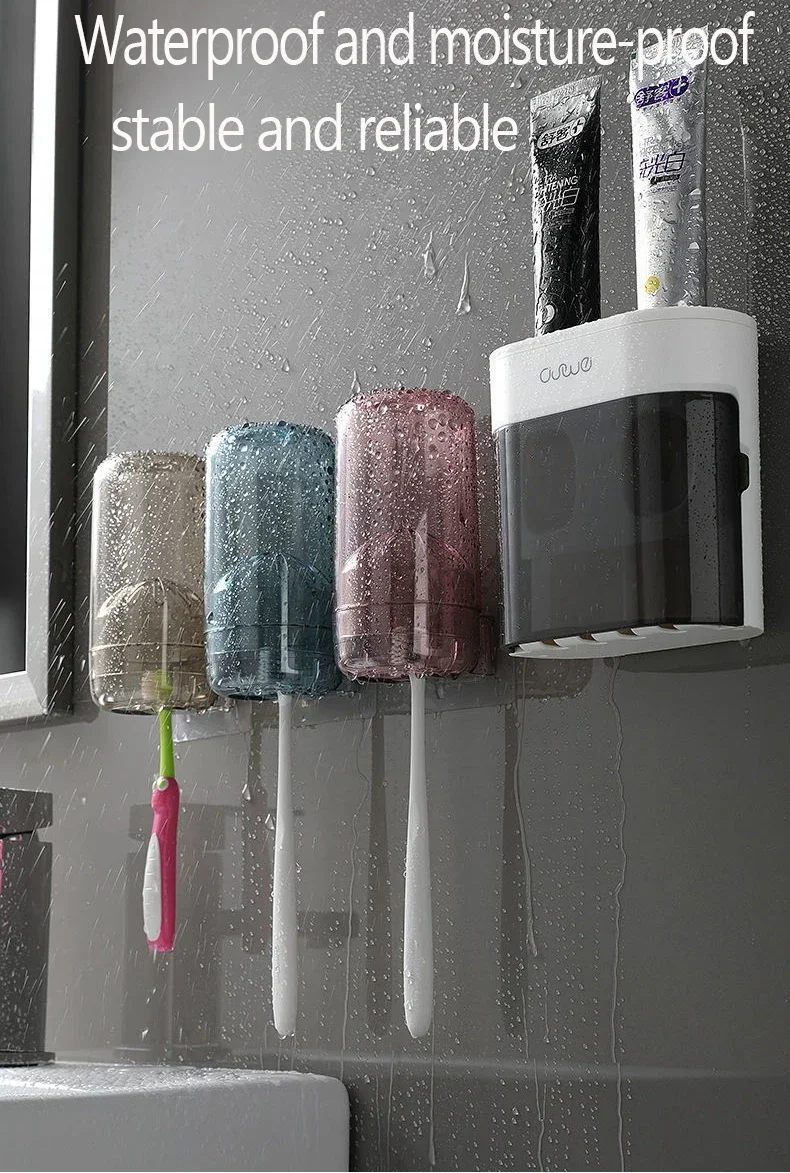 Wall Mounted Automatic Toothpaste Squeezer Toothpaste Dispenser Magnetic Toothbrush Holder Toothpaste Rack Bathroom Accessories Wall Mounted Automatic Toothpaste Squeezer Toothpaste Dispenser Magnetic Toothbrush Holder Toothpaste Rack Bathroom Accessories