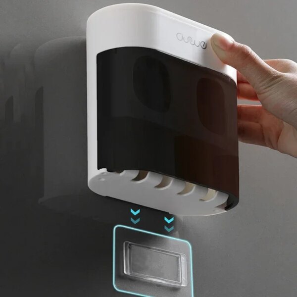 Wall Mounted Automatic Toothpaste Squeezer Toothpaste Dispenser Magnetic Toothbrush Holder Toothpaste Rack Bathroom Accessories - Image 6