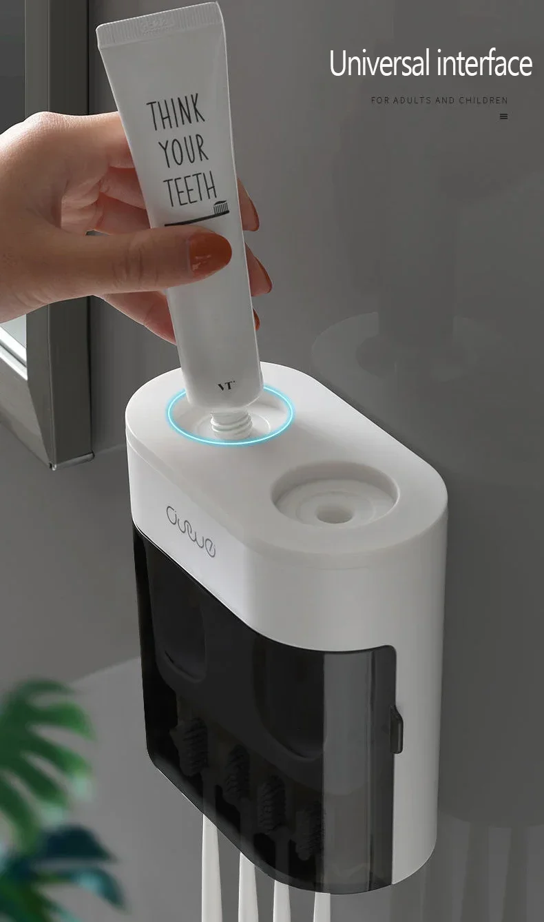 Wall Mounted Automatic Toothpaste Squeezer Toothpaste Dispenser Magnetic Toothbrush Holder Toothpaste Rack Bathroom Accessories Wall Mounted Automatic Toothpaste Squeezer Toothpaste Dispenser Magnetic Toothbrush Holder Toothpaste Rack Bathroom Accessories