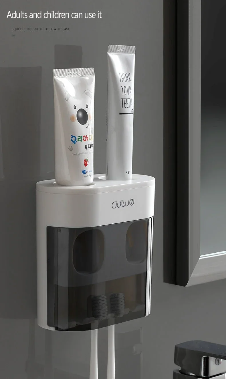Wall Mounted Automatic Toothpaste Squeezer Toothpaste Dispenser Magnetic Toothbrush Holder Toothpaste Rack Bathroom Accessories Wall Mounted Automatic Toothpaste Squeezer Toothpaste Dispenser Magnetic Toothbrush Holder Toothpaste Rack Bathroom Accessories