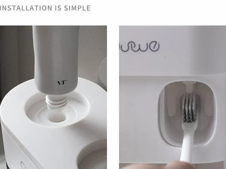 Wall Mounted Automatic Toothpaste Squeezer Toothpaste Dispenser Magnetic Toothbrush Holder Toothpaste Rack Bathroom Accessories Wall Mounted Automatic Toothpaste Squeezer Toothpaste Dispenser Magnetic Toothbrush Holder Toothpaste Rack Bathroom Accessories