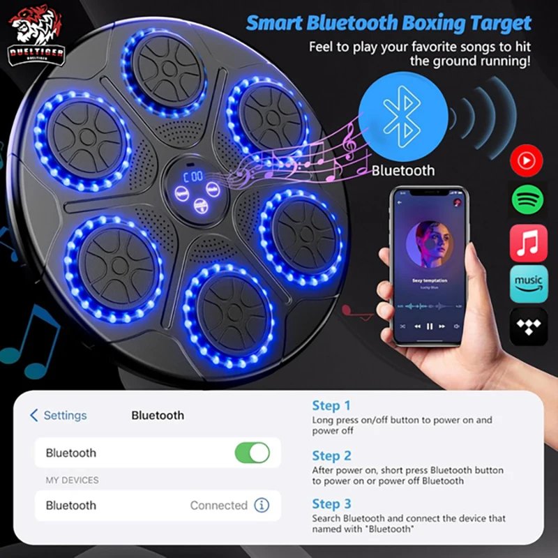 New Music Boxing Machine Smart Bluetooth Wall Mounted Music Boxing Trainer Gym Home Electronic Boxing Target Punching Equipment New Music Boxing Machine Smart Bluetooth Wall Mounted Music Boxing Trainer Gym Home Electronic Boxing Target Punching Equipment