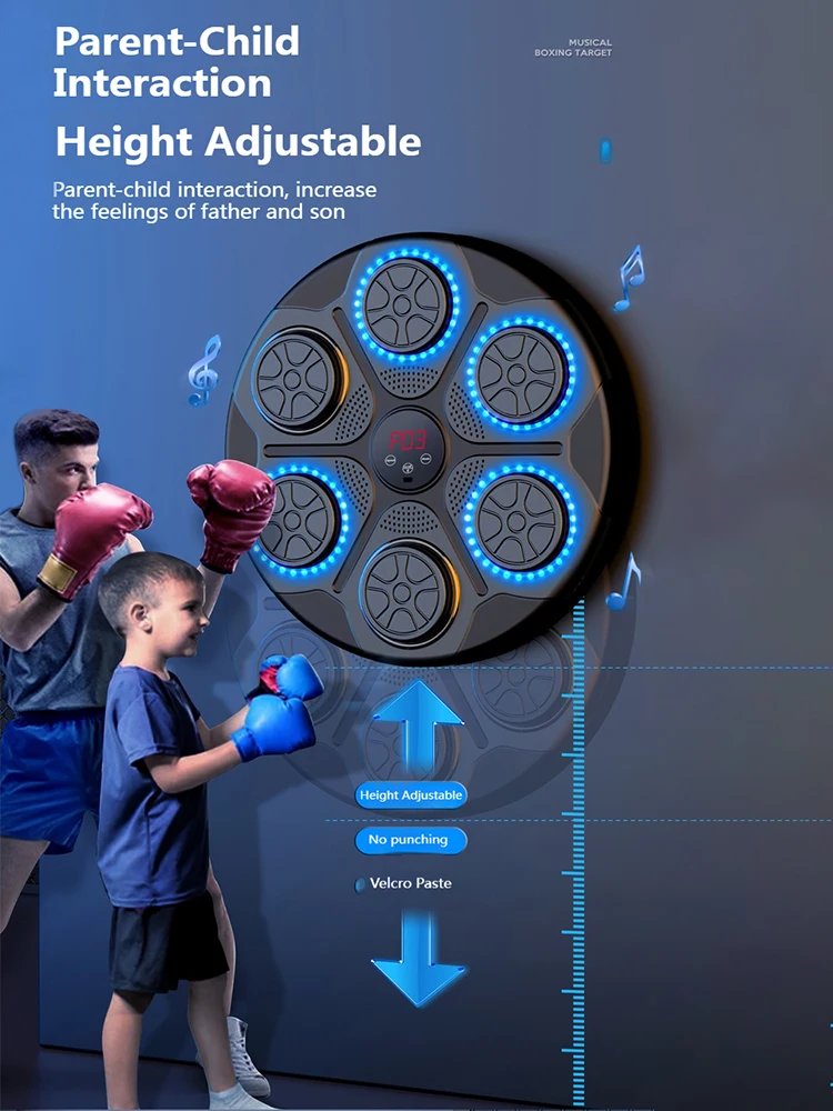 New Music Boxing Machine Smart Bluetooth Wall Mounted Music Boxing Trainer Gym Home Electronic Boxing Target Punching Equipment New Music Boxing Machine Smart Bluetooth Wall Mounted Music Boxing Trainer Gym Home Electronic Boxing Target Punching Equipment