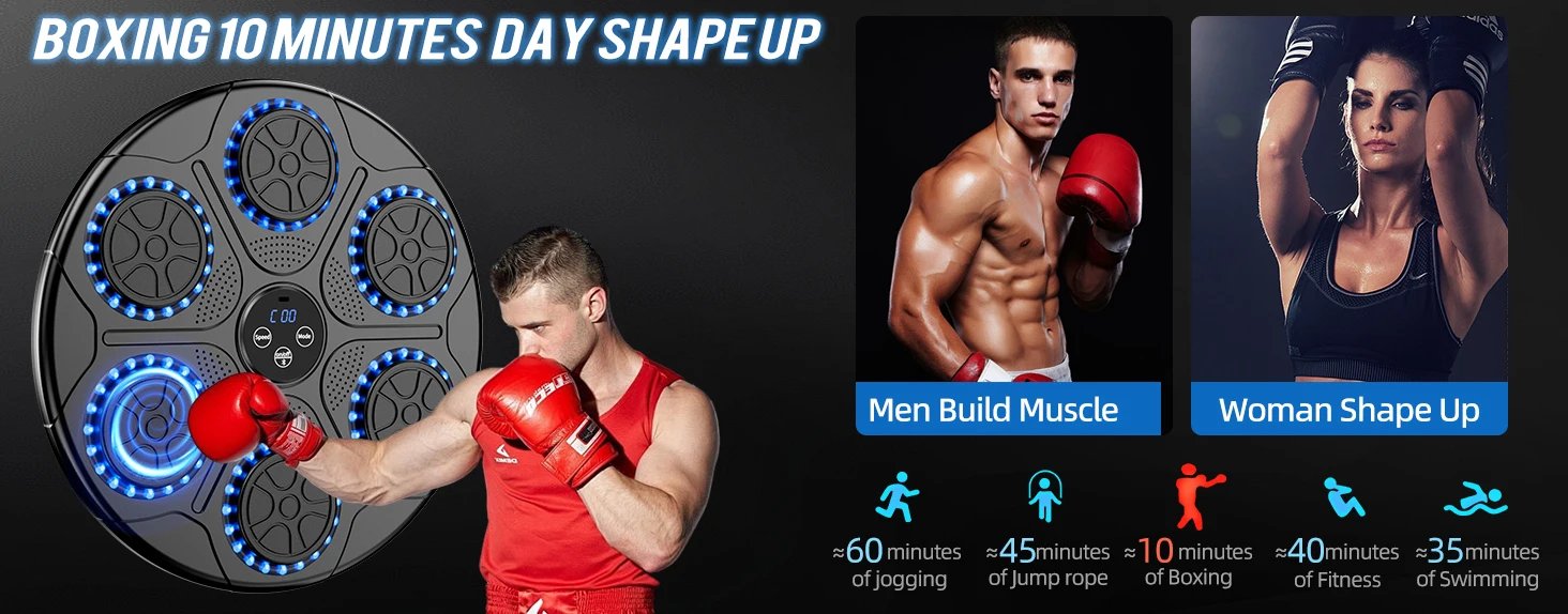 New Music Boxing Machine Smart Bluetooth Wall Mounted Music Boxing Trainer Gym Home Electronic Boxing Target Punching Equipment New Music Boxing Machine Smart Bluetooth Wall Mounted Music Boxing Trainer Gym Home Electronic Boxing Target Punching Equipment