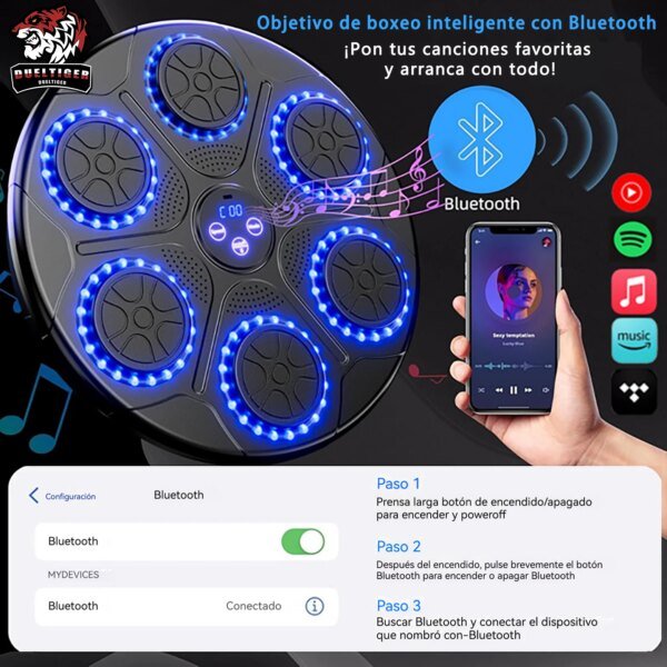 New Music Boxing Machine Smart Bluetooth Wall Mounted Music Boxing Trainer Gym Home Electronic Boxing Target Punching Equipment - Image 5