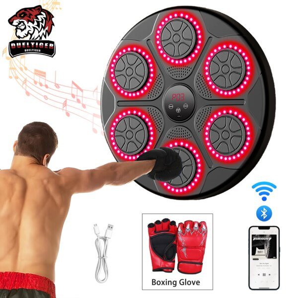 New Music Boxing Machine Smart Bluetooth Wall Mounted Music Boxing Trainer Gym Home Electronic Boxing Target Punching Equipment - Image 2