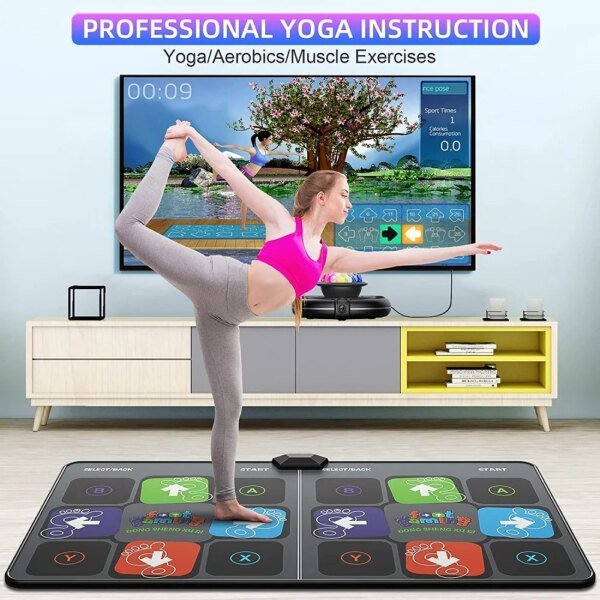 Dance Mat Game for TV/PC Family Sports Video Game Anti-slip Music Fitness Carpet Wireless Double Controller Folding Dancing Pad - Image 5