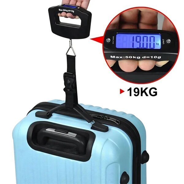 50kg Digital Luggage Scale Portable Suitcase Scale Handheld Electronic Scales Backlight Digital Display Travel Accessories - Image 6