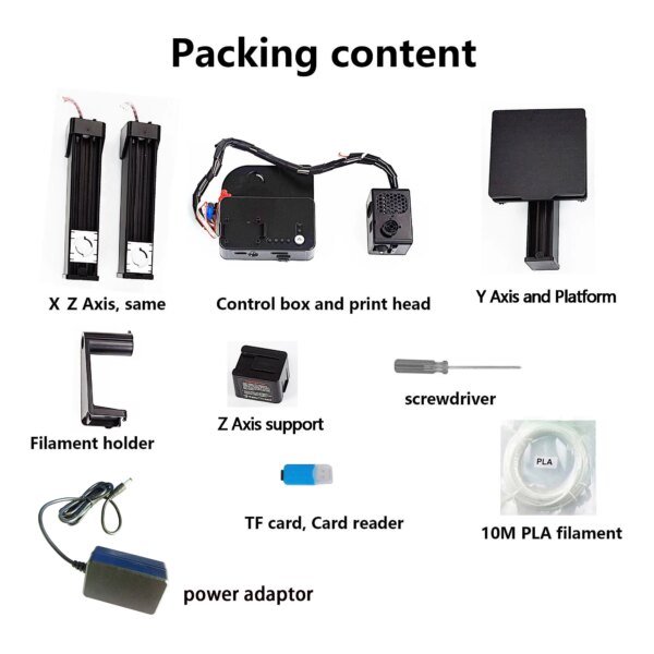 EasyThreed 3D Printer  Entry Level  Compatible with PLA TPU 1.75mm Filament  include Power Adaptor. - Image 5
