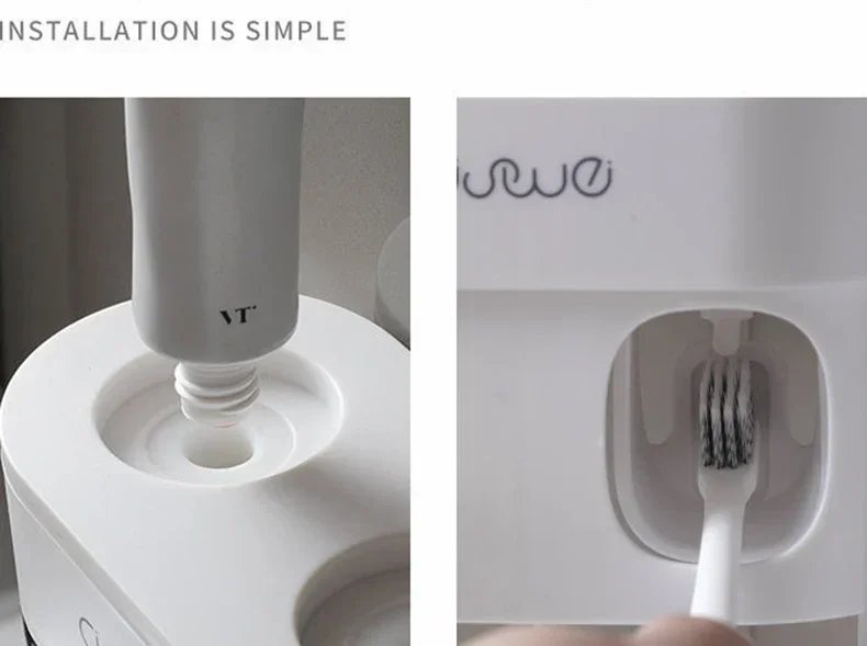 Wall Mounted Automatic Toothpaste Squeezer Toothpaste Dispenser Magnetic Toothbrush Holder Toothpaste Rack Bathroom Accessories Wall Mounted Automatic Toothpaste Squeezer Toothpaste Dispenser Magnetic Toothbrush Holder Toothpaste Rack Bathroom Accessories