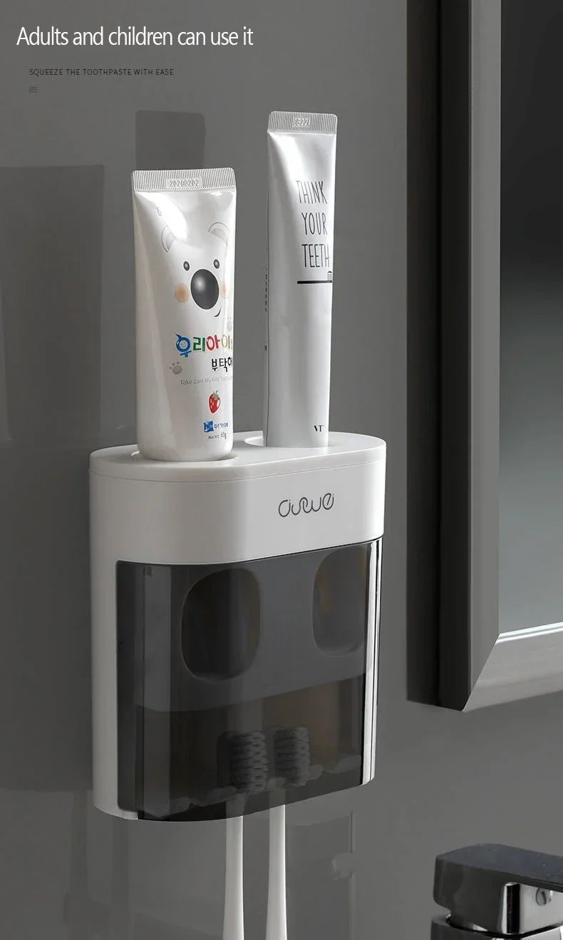 Wall Mounted Automatic Toothpaste Squeezer Toothpaste Dispenser Magnetic Toothbrush Holder Toothpaste Rack Bathroom Accessories Wall Mounted Automatic Toothpaste Squeezer Toothpaste Dispenser Magnetic Toothbrush Holder Toothpaste Rack Bathroom Accessories
