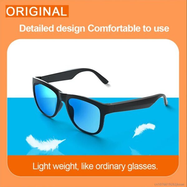 New Lecoo C8 Smart Glasses Original Headset Wireless Bluetooth 5.0 Sunglasses Headset Outdoor Sport Earphone HD Mic Calling Head - Image 3