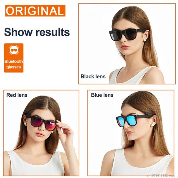 New Lecoo C8 Smart Glasses Original Headset Wireless Bluetooth 5.0 Sunglasses Headset Outdoor Sport Earphone HD Mic Calling Head - Image 5
