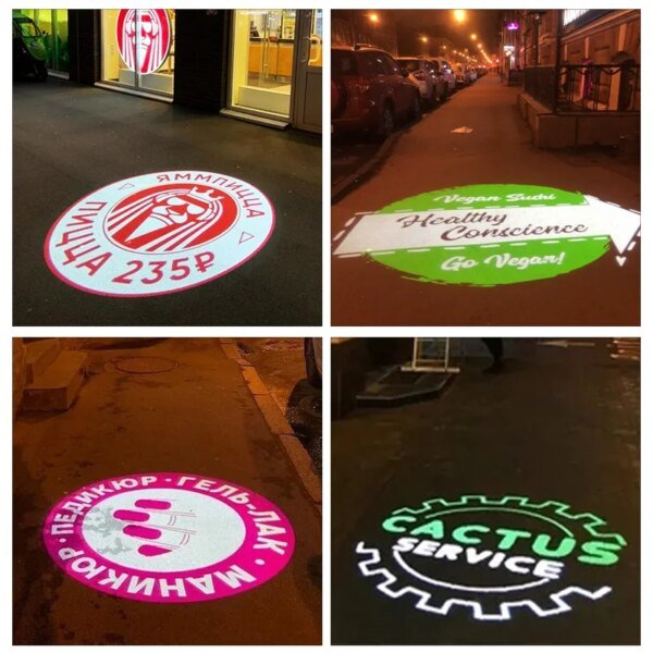 Custom Gobo Advertising Light Rersonnalisé Outdoor Waterproof IP67 Image Rotation  Led Logo Projector On Shop Entrance Floor - Image 6
