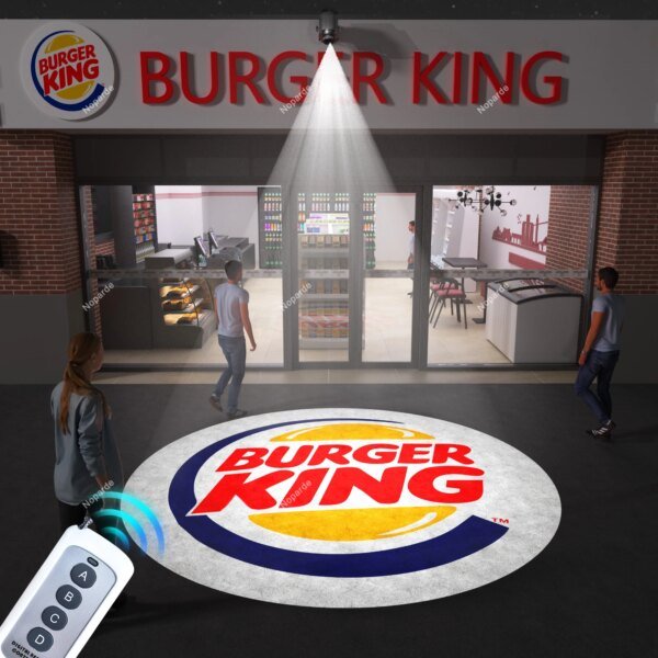 Custom Gobo Advertising Light Rersonnalisé Outdoor Waterproof IP67 Image Rotation  Led Logo Projector On Shop Entrance Floor
