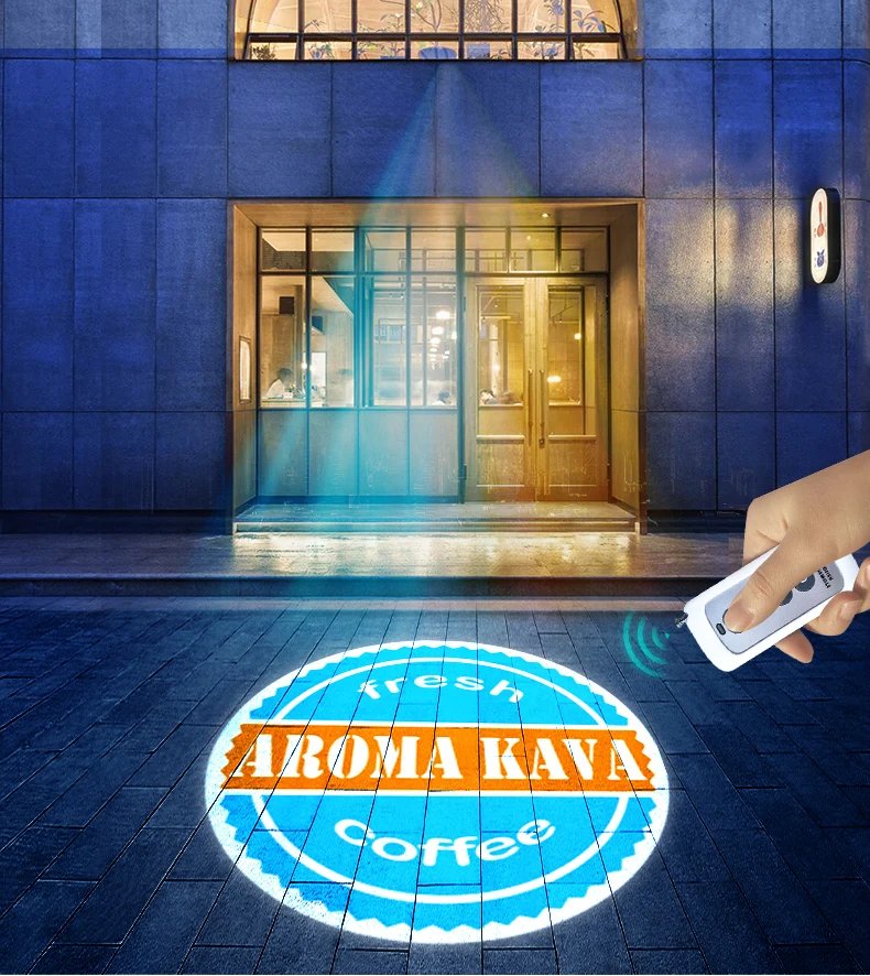 Custom Gobo Advertising Light Rersonnalisé Outdoor Waterproof IP67 Image Rotation Led Logo Projector On Shop Entrance Floor Custom Gobo Advertising Light Rersonnalisé Outdoor Waterproof IP67 Image Rotation Led Logo Projector On Shop Entrance Floor
