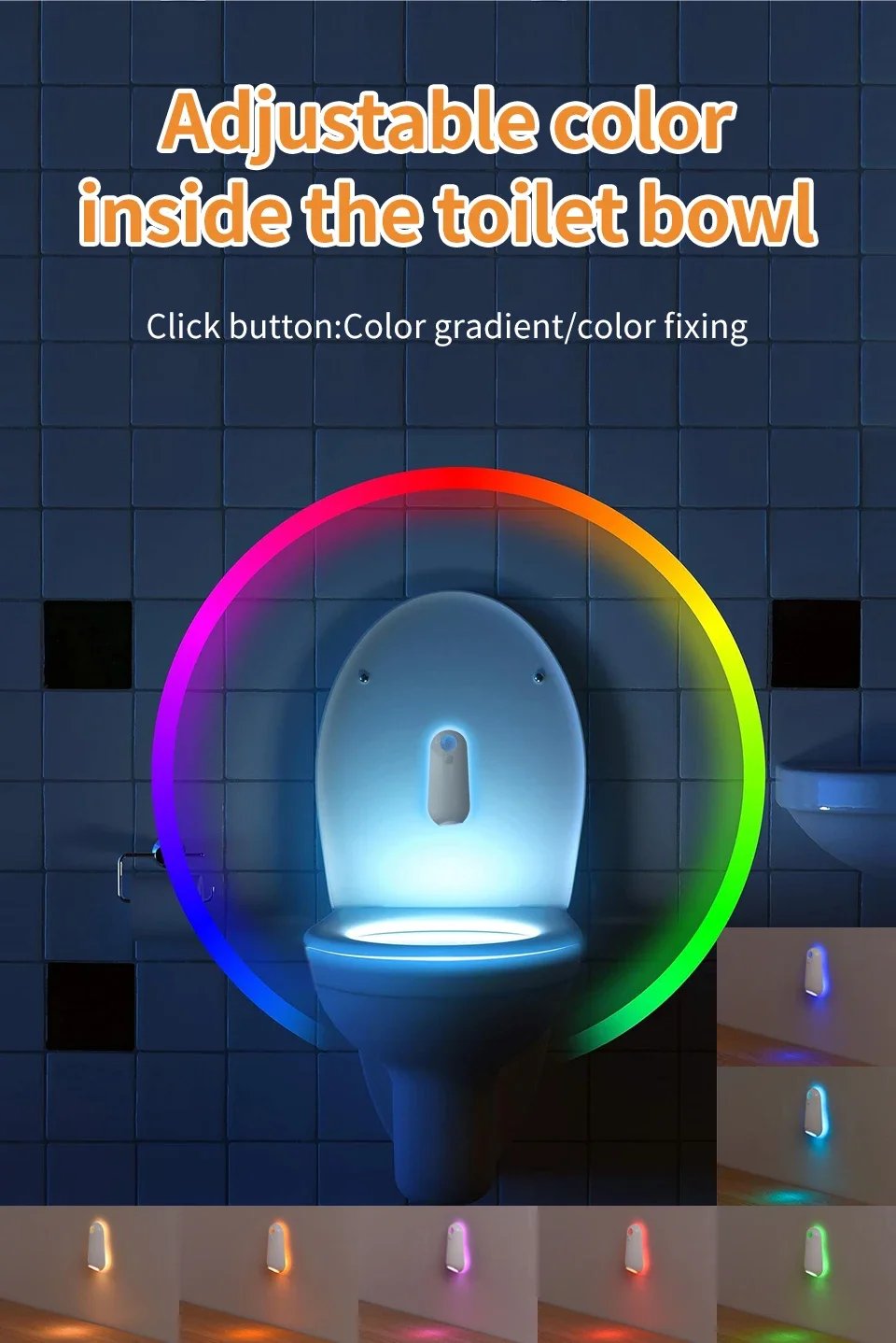 Motion Sensor Toilet Lamp Rechargeable Footlight LED Night Light Bedroom Toilet Corridor Stairs Cabinet Bathroom Backlight Motion Sensor Toilet Lamp Rechargeable Footlight LED Night Light Bedroom Toilet Corridor Stairs Cabinet Bathroom Backlight